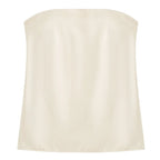 Elegant Satin Two Piece Set With Off Shoulder Top And High Waist Trousers