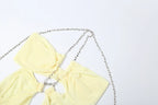 Sheer Halter Gown With Chain Detailing Backless Sleeveless