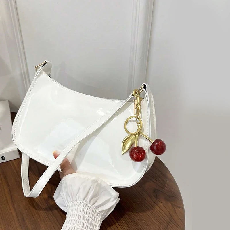 Retro Solid PU Leather Shoulder Bag For Women Chic Casual Hobo