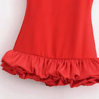 Backless Ruffle Mini Dress Sleeveless Bodycon Party Outfit