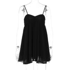 Summer Style One-line Collar Lust Chiffon Dress