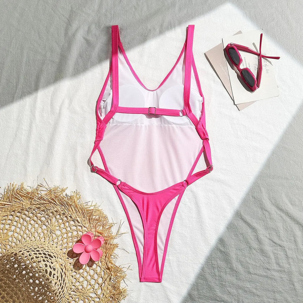 Alluring Micro Backless Monokini Swimsuit For Beachside Glam And High Cut Silhouette