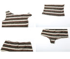 Striped Two Piece Crop Top And Shorts Set Summer Chic