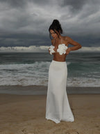 Three Piece Bandage Bikini With Skirt Bathing Suit For Women Brazilian Style A Line Skirt Summer Swimwear
