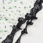 Sexy Floral Strap Ruffle Lace Short Dress