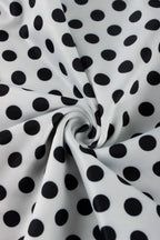 Sexy Polka Dot Night Out Set With Strapless Crop Top And Capri Pants