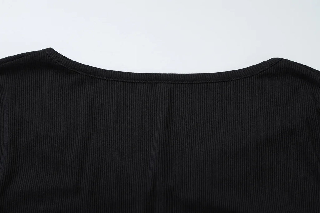Female Cardigan Fashion Solid Long Sleeve Sexy Ribbed Casual Top