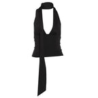 Spicy Flame Backless Vest With Deep V Neck For Versatile Style