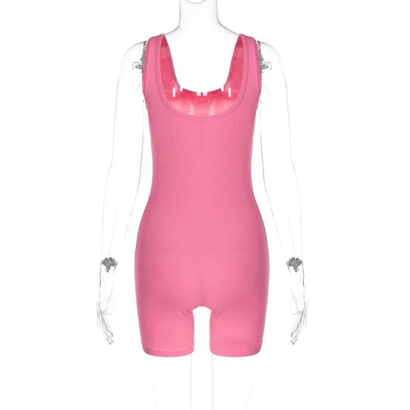 Women Sleeveless Playsuit Short Jumpsuit