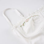 French Embroidered Flower Halter Corset Sexy Slim Top