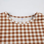 Summer Plaid Short Sleeve Pajama Set