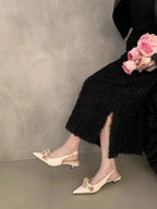 Elegant Floral Summer Sandals With Low Heel And Belt Strap