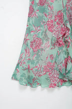 Fairy Garden Coquette Style Floral Print Dress For Women Knee Length