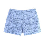 High Waist Mini Shorts For Women With Side Zipper