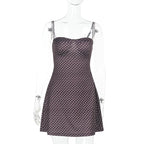 Rustic Polka Dot Halter Dress And Mini Skirt Set