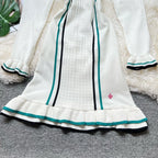 Knit Mini Dress With Ruffles