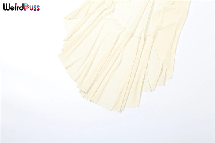 Elegant Sheer Lace Bodycon Dress With Hollow V-Neck Ruffles And Ruched Sides