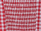 Red Plaid Corset Camis Lace Trim Bow Detail Bustier Sexy Top
