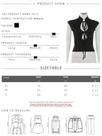 Rivets Decoration Top Stand Collar Navel Exposed Bandage Look Edgy Chic High Street Fashion