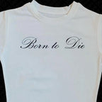 Punk Gothic Print Tees For Women Edgy Short Sleeve Streetwear Emo Tops Urban