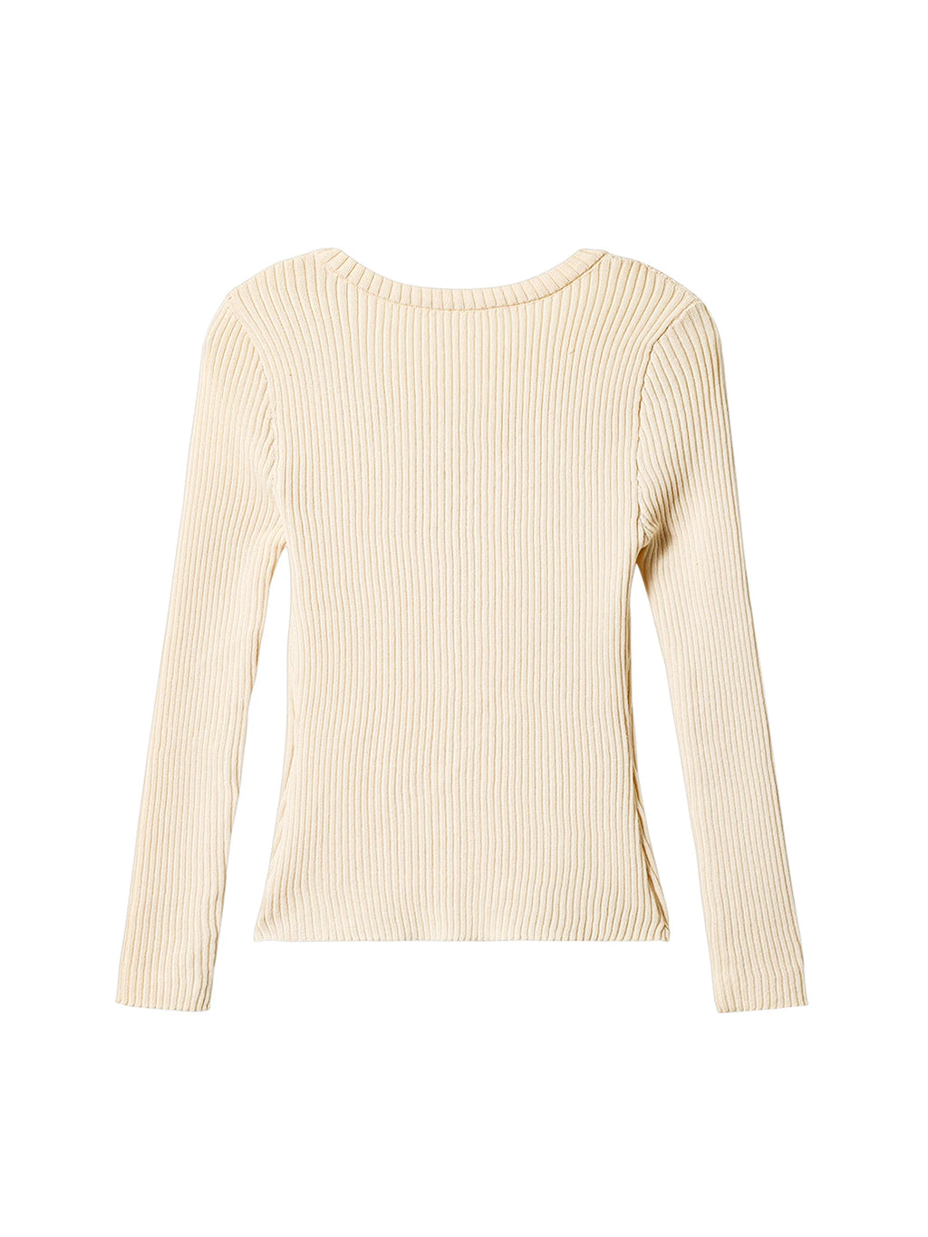 Apricot Knit Tee With Vintage Nineties Aesthetic Long Sleeve Striped Top For Cozy Layering