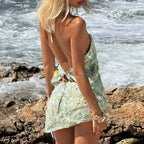 Sequin Fringe Halter Two Piece Set Off Shoulder Top And Elastic Waist Bottom
