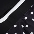 Cute Black Polka Dot Halter Two-piece Set Sexy Beachwear For Summer