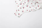 Cherry Plaid Y2K Backless Crop Top Skirt Set