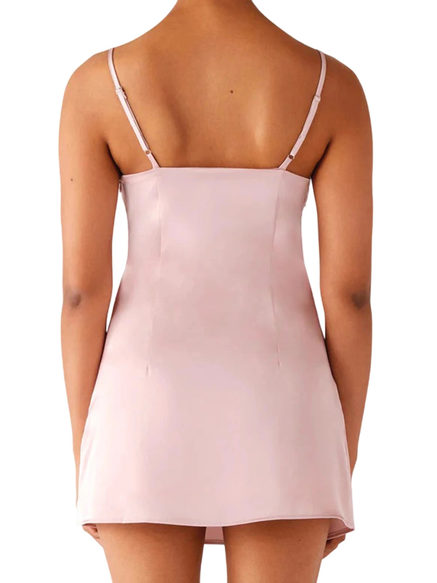 Sequin Flower Embroidered Square Neck Spaghetti Strap Mini Dress