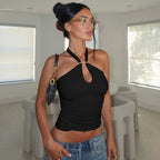 Halter Backless Bandage Crop Top