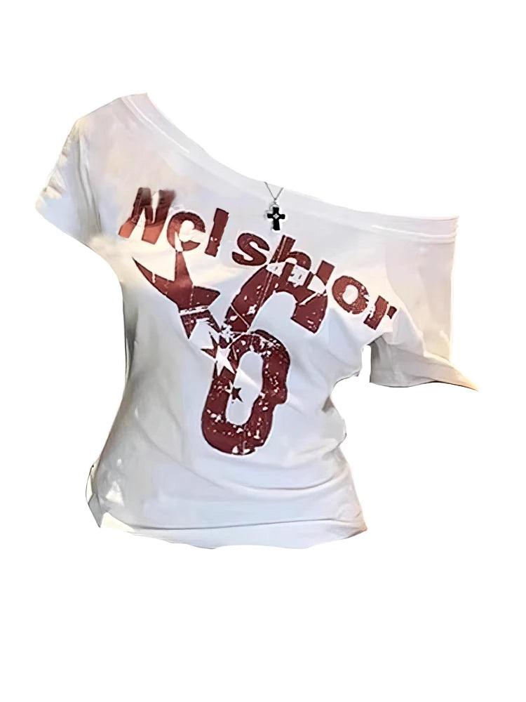 Off Shoulder Sport Top For Women Vintage Inspired Crop