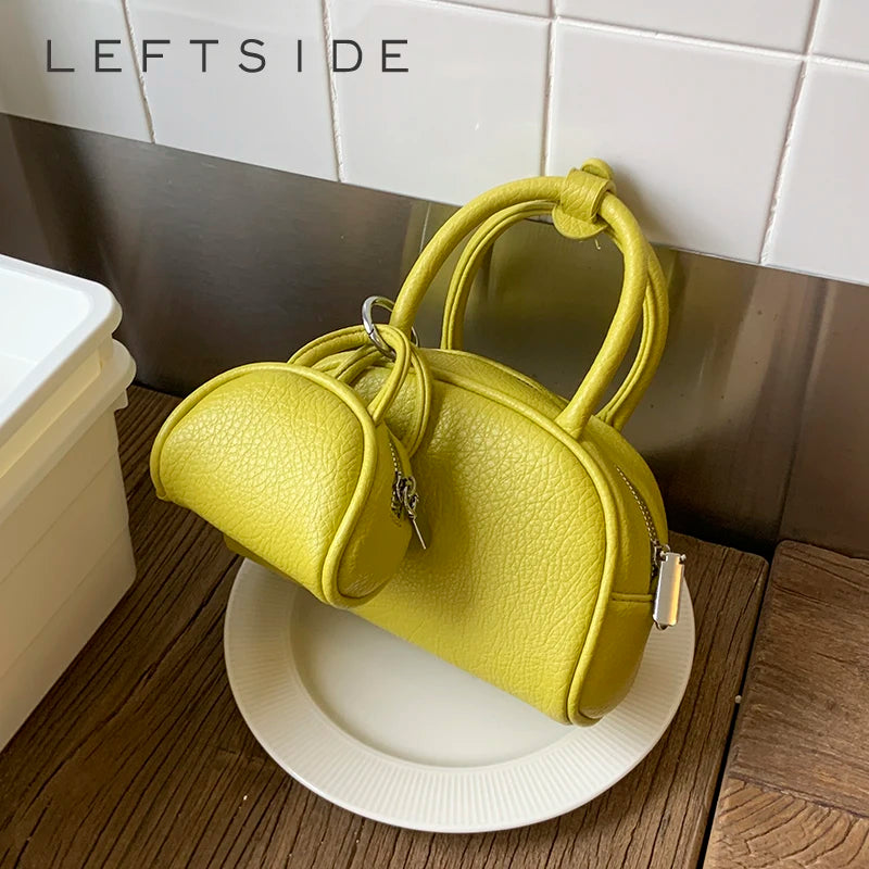 Mini PU Leather Crossbody Bag Set For Women With Short Handle Purses