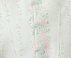 Vintage Sweet Floral Print Mini Dress Set Strapless Crop Top Bodycon Skirts Outfit