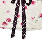 Patchwork Polka Dot Lace Camis Top With Square Collar Floral
