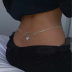 Delicate Luxury Rhinestone Water Drop Belly Chain Jewelry For Women Crystal Waist Accessory