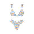 Paisley Print Bandeau Bikini Set With Sarong Cover Up 3Pcs For Women Beach Vacations