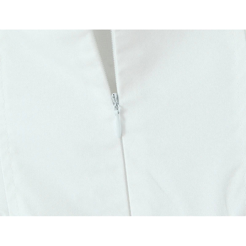 Backless Halter Embroidered White Dress For Women Elegant A Line Mini Dress