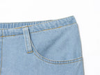 Two-piece Set For Women With Backless Top And Casual Cowboy Pants Ensemble