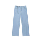 Two-piece Set For Women With Backless Top And Casual Cowboy Pants Ensemble