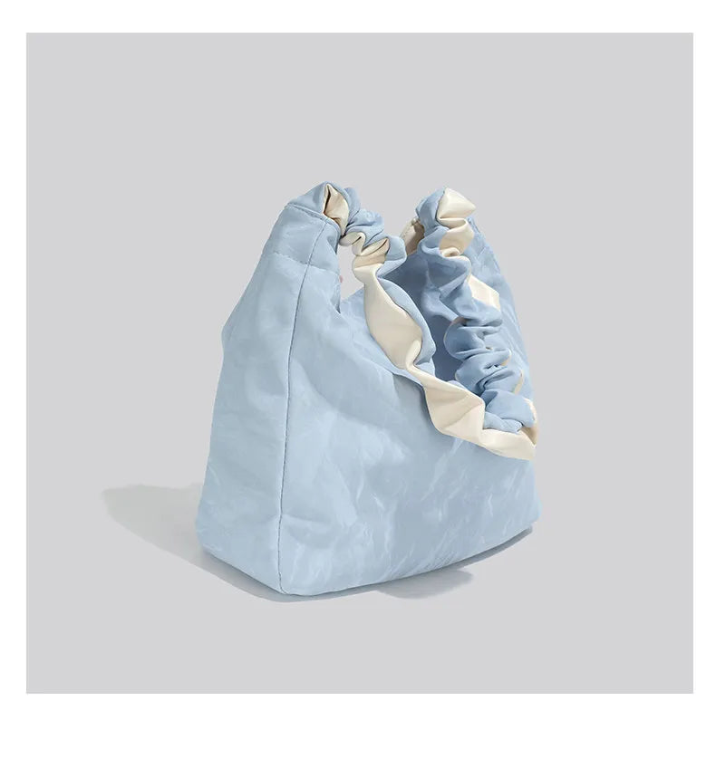 Pastel Ruched Strap Shoulder Bag