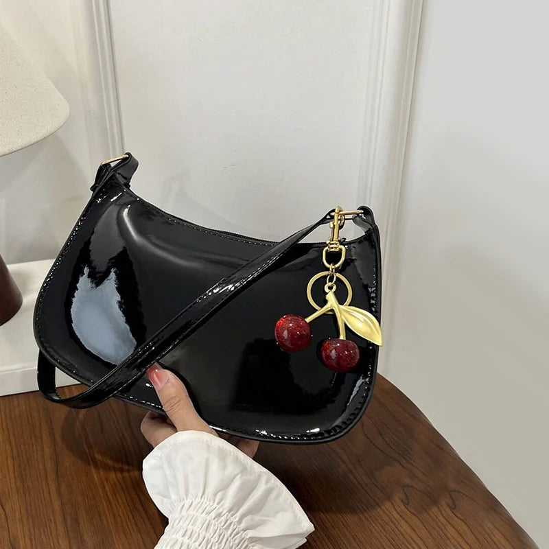 Retro Solid PU Leather Shoulder Bag For Women Chic Casual Hobo