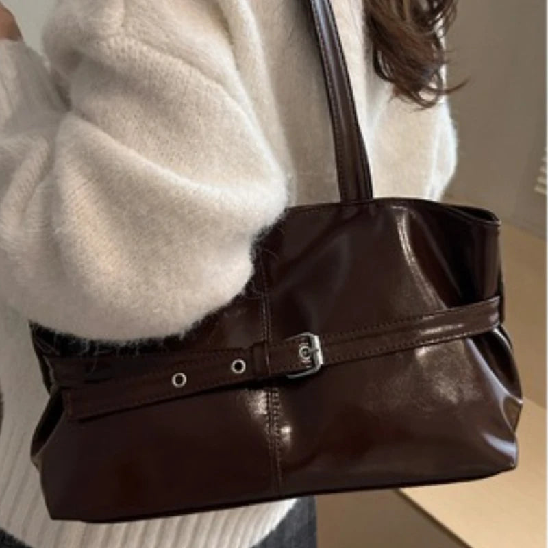 Vintage Inspired Minimalist Tote Bag With Top Handle Large Capacity