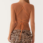 Floral Backless Camisole Tank Top
