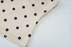 Polka Dot O Neck Crop Tank For Women
