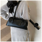 Underarm Bag Solid Color PU Shoulder Handbag