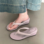 Women Slides With Non Slip Grip Clip Toe Comfort Elevated Street Style