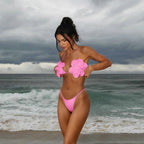 Three Piece Bandage Bikini With Skirt Bathing Suit For Women Brazilian Style A Line Skirt Summer Swimwear