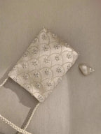 Sweet And Elegant Beaded Embroidered Party Bag With Delicate Shoulder Crossbody Strap