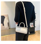 Elegant Womens Shoulder Crossbody With Pillow Accent Pu Leather Luxury Handbag