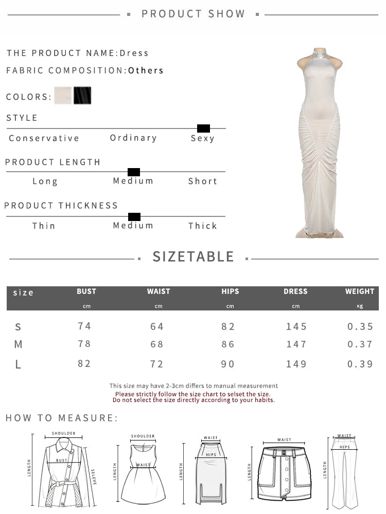 Elegant Backless Halter Ruched Long Dress With Striped Detailing